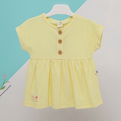 Toptan Kız Bebek Elbise 6-18M BabyZ 1097-5336 Sarı