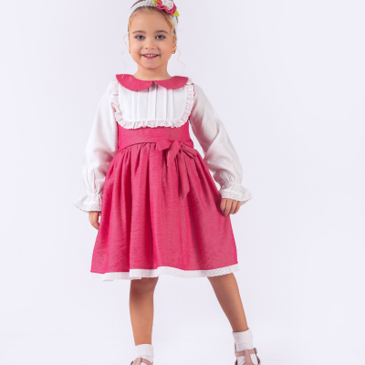 Toptan Kız Bebek Elbise 6-18M Pafim 2041-Y23-3311 - 4