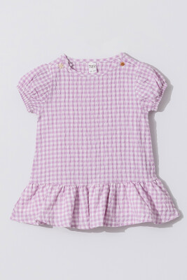 Toptan Kız Bebek Elbise 6-18M Tuffy 1099-1207 Lila