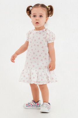 Toptan Kız Bebek Elbise 6-18M Tuffy 1099-1207 - 2