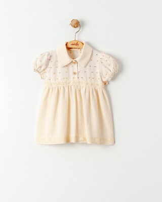 Toptan Kız Bebek Elbise 6-24M Miniborn 2019-3414 - Miniborn