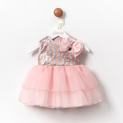 Toptan Kız Bebek Elbise 9-24M Cumino 1014-CMN3497 - Cumino