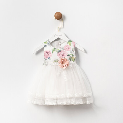 Toptan Kız Bebek Elbise 9-24M Cumino 1014-CMN3505 - Cumino