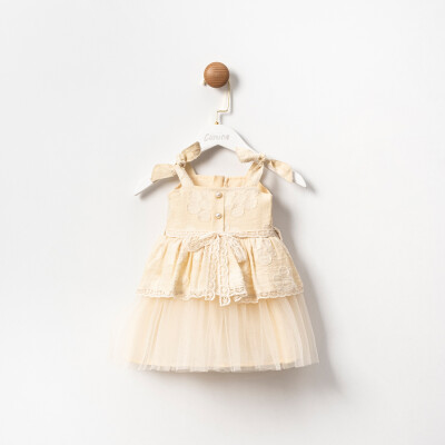 Toptan Kız Bebek Elbise 9-24M Cumino 1014-CMN3506 - Cumino