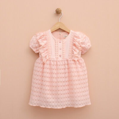 Toptan Kız Bebek Elbise 9-24M Lilax 1049-6325 - Lilax