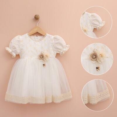 Toptan Kız Bebek Elbise 9-24M Lilax 1049-6390 - Lilax