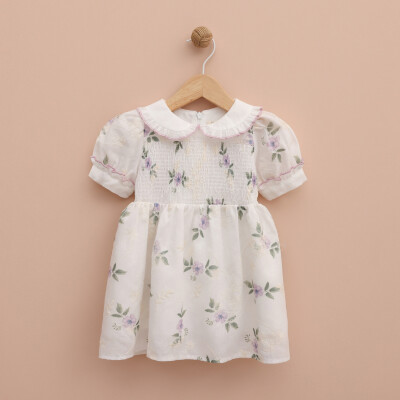Toptan Kız Bebek Elbise 9-24M Lilax 1049-6393 - 2