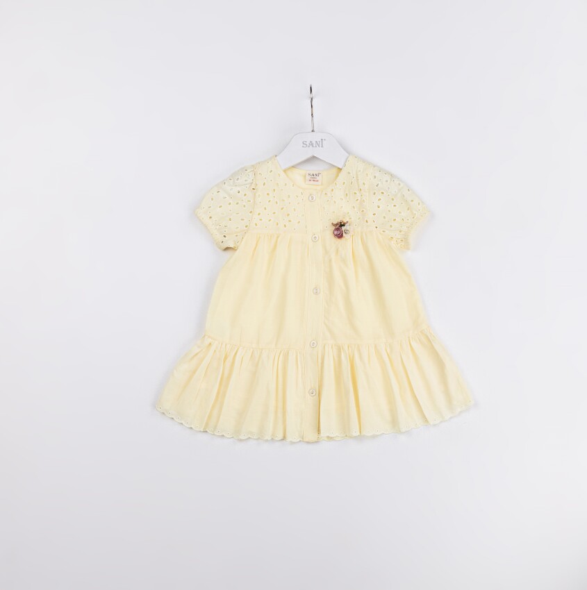 Toptan Kız Bebek Elbise 9-24M Sani 1068-9935 - 1