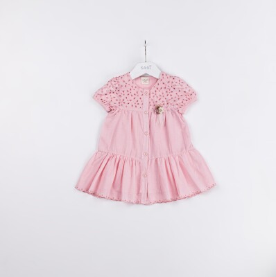 Toptan Kız Bebek Elbise 9-24M Sani 1068-9935 - 2