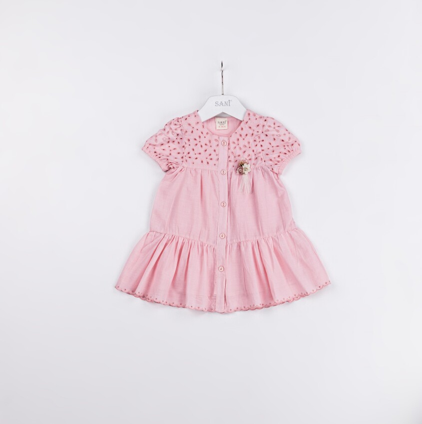 Toptan Kız Bebek Elbise 9-24M Sani 1068-9935 - 2