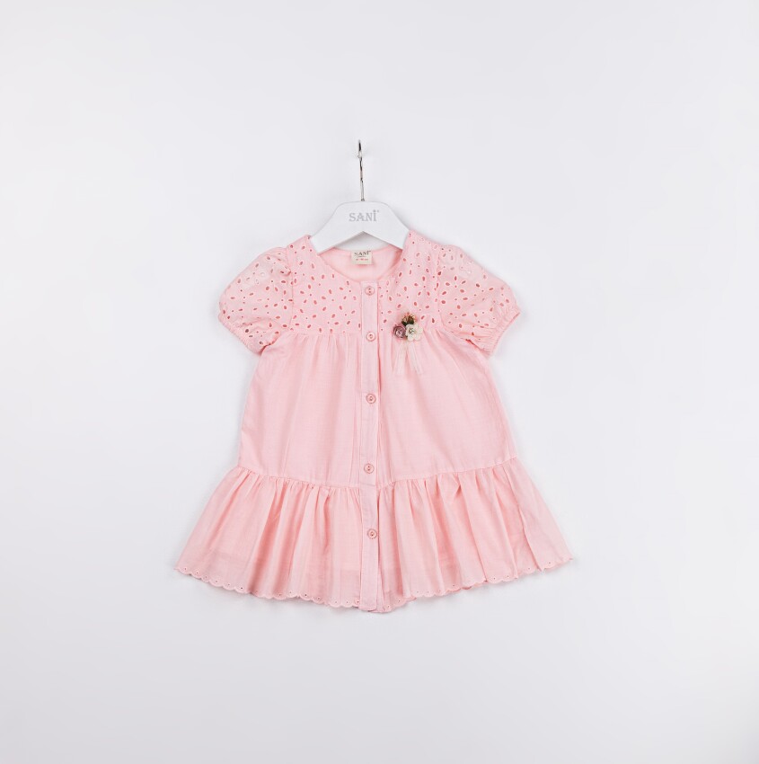 Toptan Kız Bebek Elbise 9-24M Sani 1068-9935 - 3
