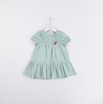 Toptan Kız Bebek Elbise 9-24M Sani 1068-9935 - 4
