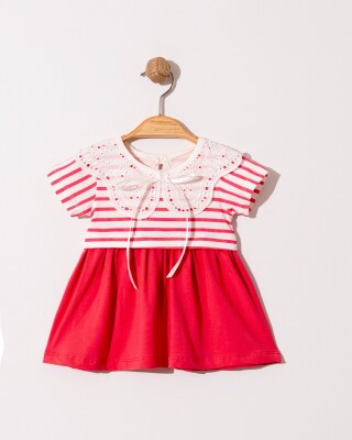 Toptan Kız Bebek Elbise 9-24M Tofigo 2013-9151 Fuşya