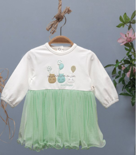 Toptan Kız Bebek Elbisesi 6-24M BabyZ 1097-5395 - 1