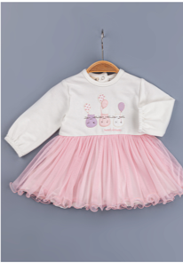 Toptan Kız Bebek Elbisesi 6-24M BabyZ 1097-5395 - 2