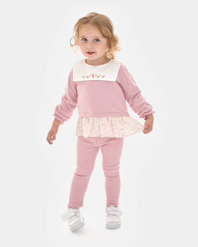 Toptan Kız Bebek Eşofman Takımı 9-24M Bupper Kids 1053-24111 - 1