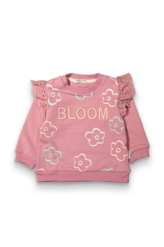 Toptan Kız Bebek Fisto Detaylı Sweatshirt 6-18M Tuffy 1099-0408 - 3