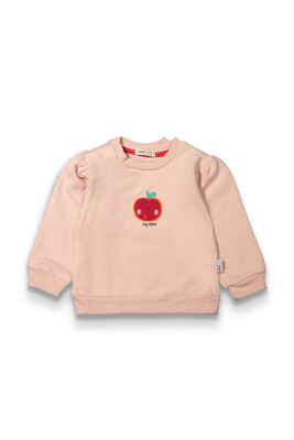 Toptan Kız Bebek İşlemeli Sweatshirt 6-18M Tuffy 1099-0415 - 1