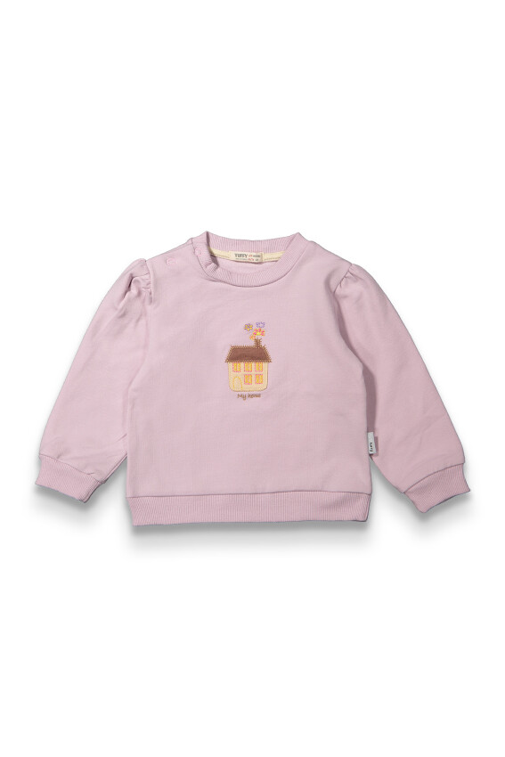 Toptan Kız Bebek İşlemeli Sweatshirt 6-18M Tuffy 1099-0415 - 3