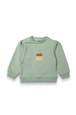 Toptan Kız Bebek İşlemeli Sweatshirt 6-18M Tuffy 1099-0415 - 4