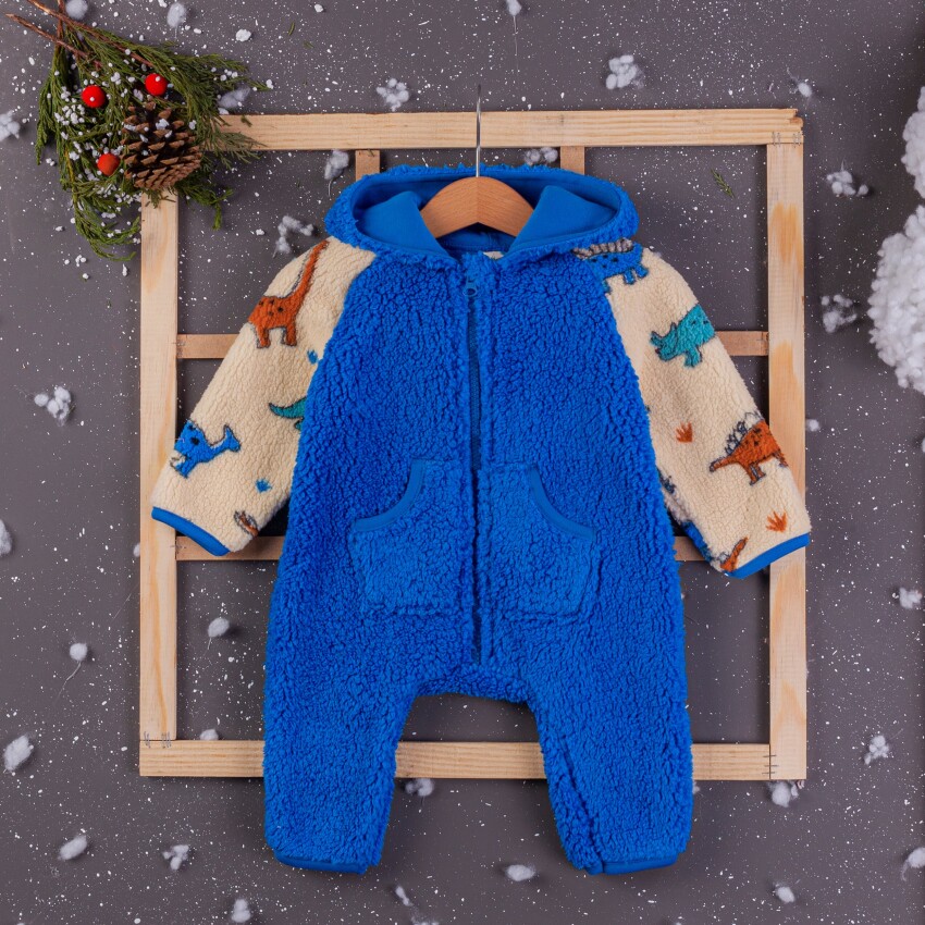 Toptan Kız Bebek Kapşonlu Tulum 3-12M BabyZ 1097-4359 - 3