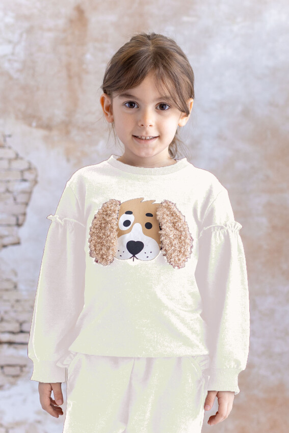 Toptan Kız Bebek Kulak Detaylı Sweatshirt 6-48M Mininio 2062-252M2KPE61_SKASAR - 1