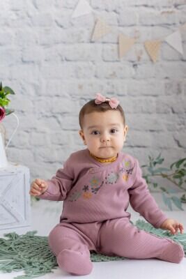 Toptan Kız Bebek Nakışlı Kaşkorse Ayaklı Tulum 3-24M Zeyland 1070-232M2ALR48 - Zeyland