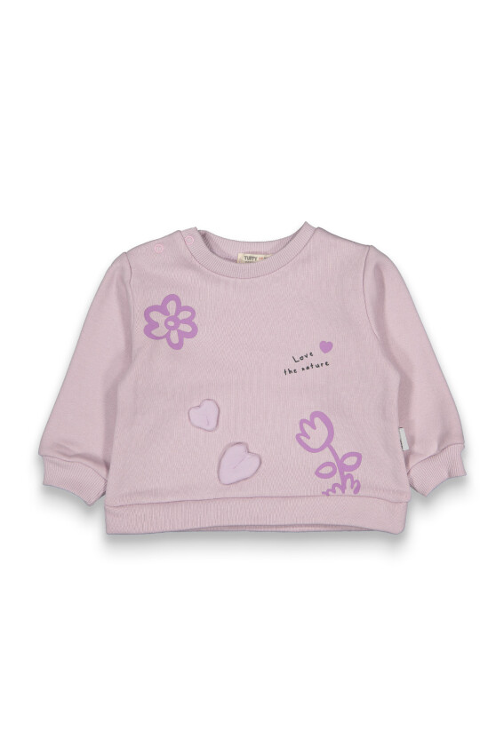 Toptan Kız Bebek Nakışlı Sweatshirt 6-18M Tuffy 1099-0406 - 2