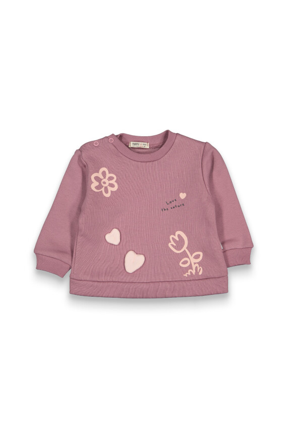 Toptan Kız Bebek Nakışlı Sweatshirt 6-18M Tuffy 1099-0406 - 4