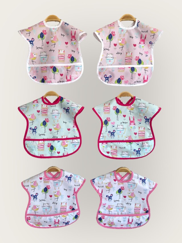 Toptan Kız Bebek Önlük 6-24M Algiy Mini 2047-1050 - 1