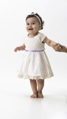 Toptan Kız Bebek Örme Elbise 6-18M Wecan 1022-23171 - 2