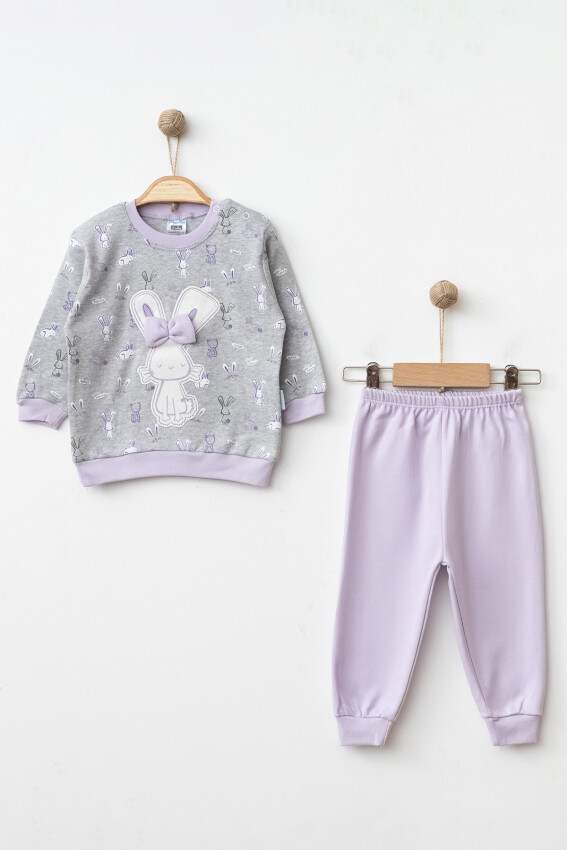 Toptan Kız Bebek Pijama Takımı 9-18M Hoppidik 2017-2202 - 2