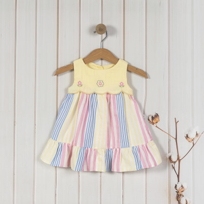 Toptan Kız Bebek Renkli Elbise 6-24M Carmin Baby 2057-2698 - Carmin Baby (1)