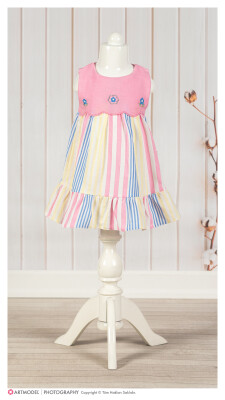 Toptan Kız Bebek Renkli Elbise 6-24M Carmin Baby 2057-2698 - Carmin Baby
