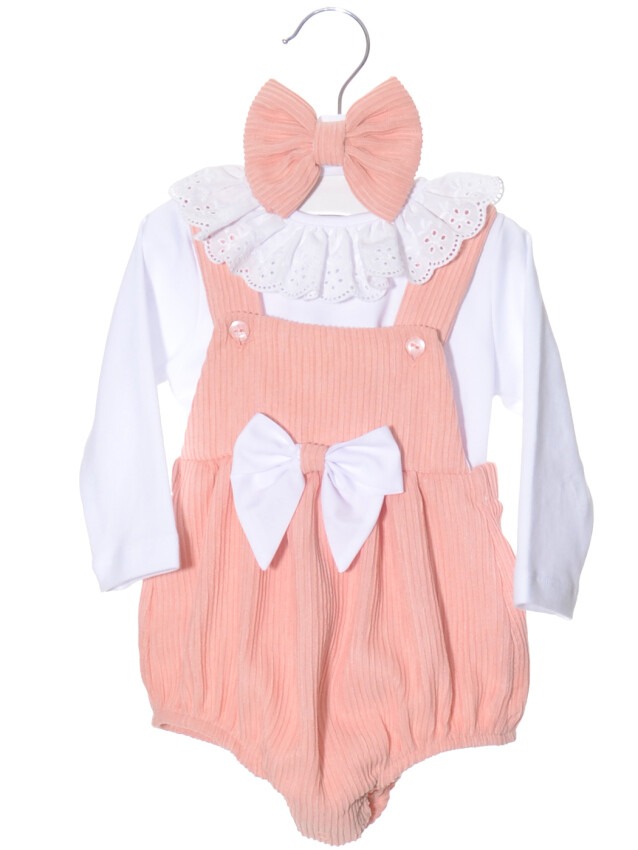 Toptan Kız Bebek Şonil Fisto Yakalı Tulum Serkon 6-18M Baby&Kids 1084-M0337 - 1