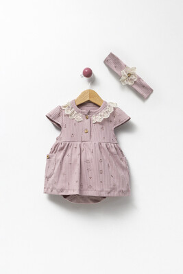 Toptan Kız Bebek Taçlı Elbise 3-12M Bubbles 2040-3014 - Bubbles
