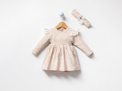 Toptan Kız Bebek Taçlı Elbise 3-12M Bubbles 2040-3018 - Bubbles (1)