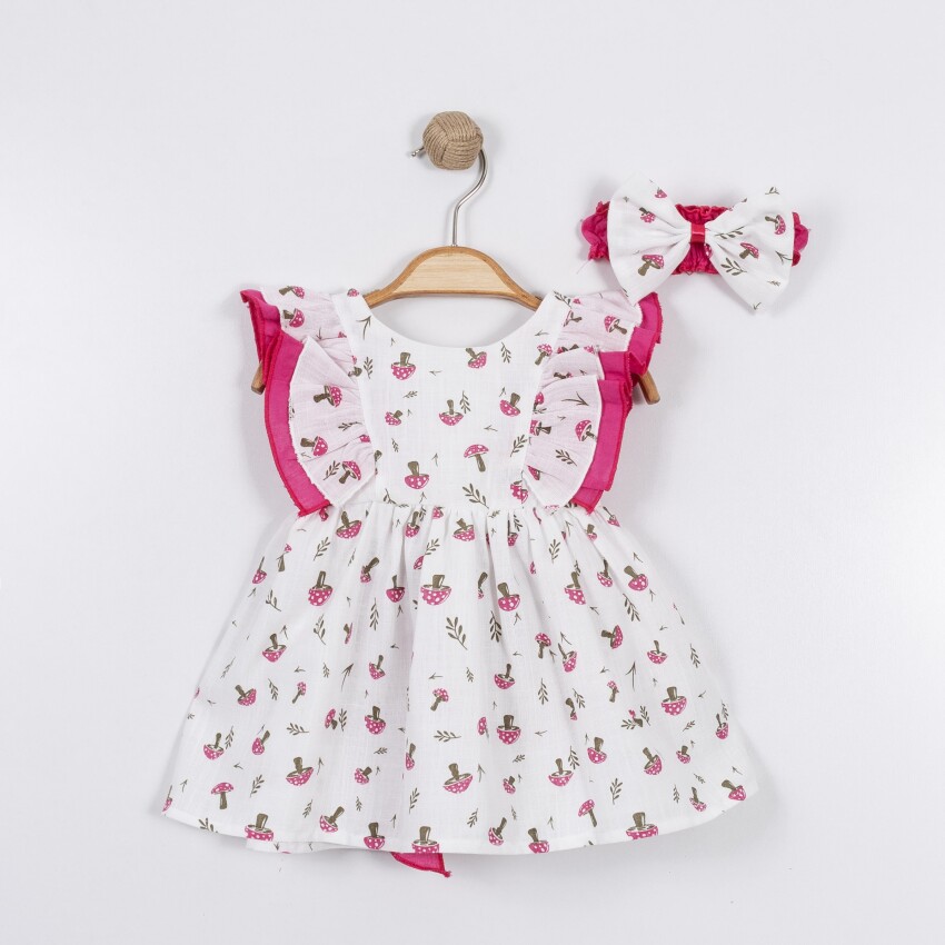 Toptan Kız Bebek Taçlı Elbise 6-18M Eray Kids 1044-13360 - 2