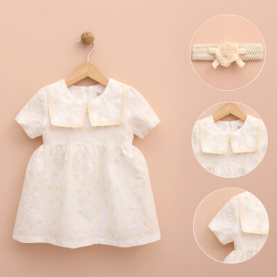 Toptan Kız Bebek Taçlı Elbise 9-24M Lilax 1049-6388 - Lilax