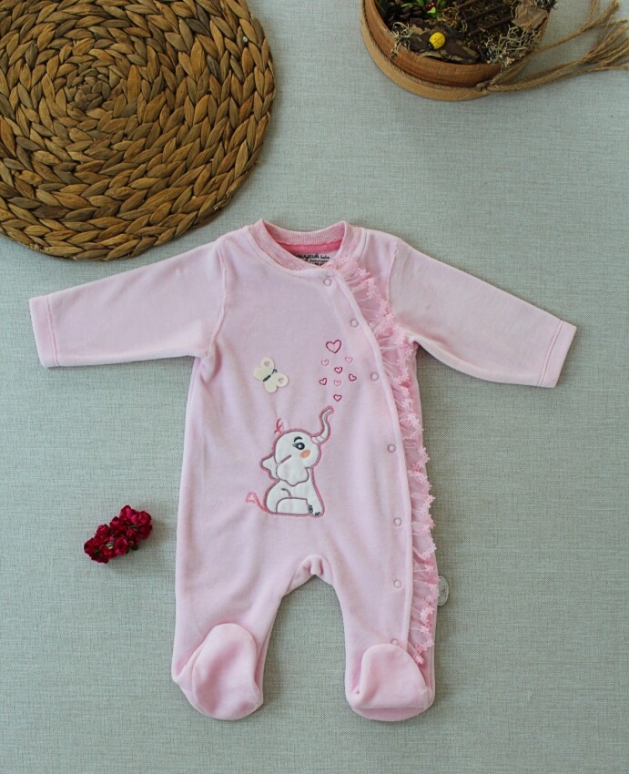 Toptan Kız Bebek Tulum 3-12M Tomuycuk 1074-25270 - 1