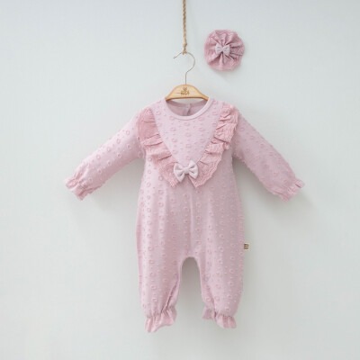 Toptan Kız Bebek Tulum ve Toka 3-9M Minizeyn 2014-3007 - Minizeyn (1)