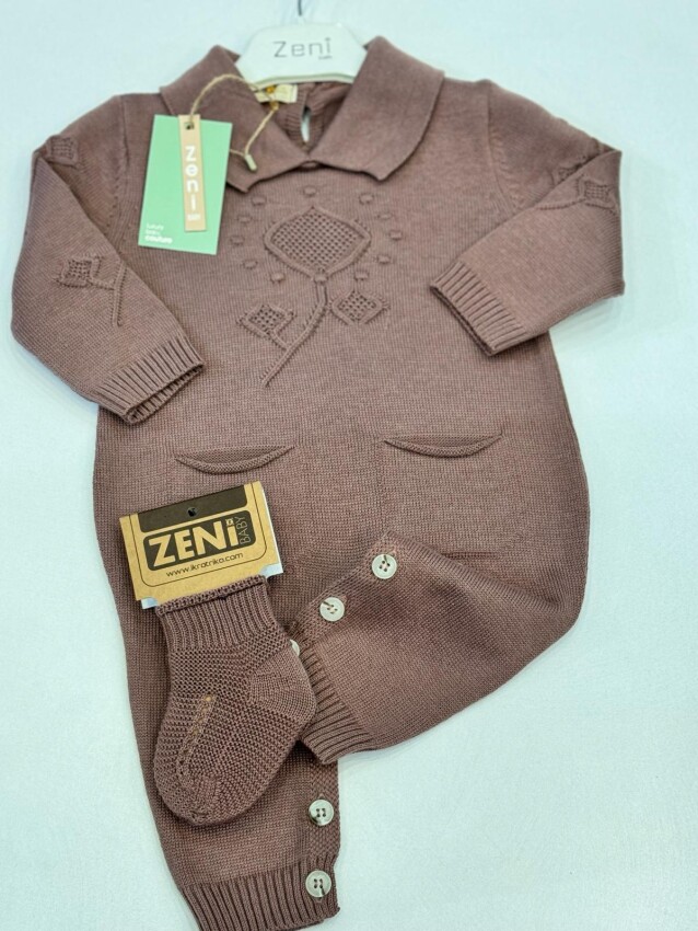 Toptan Kız Bebek Tulumu 0-18M Zeni 2049-3031 - 2