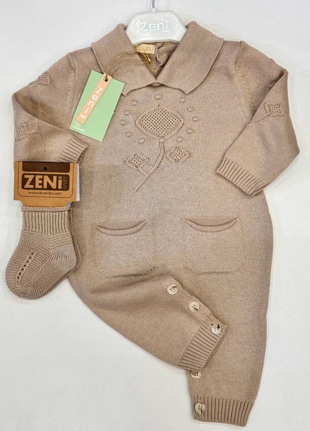 Toptan Kız Bebek Tulumu 0-18M Zeni 2049-3031 - 3