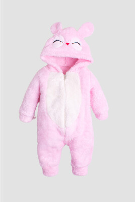 Toptan Kız Bebek Welsoft Tulum 3-12M Kidexs 1026-40118 Açık Pembe