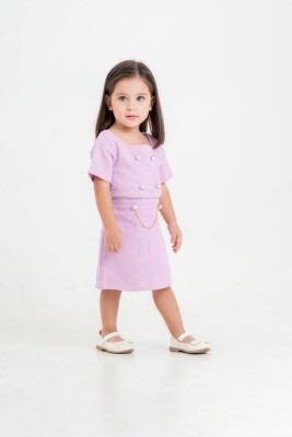 Toptan kız çocuk 2'li Bluz ve Etek Takımı 2-6 KidsRoom 1031-5850 - KidsRoom (1)