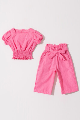 Toptan Kız Çocuk 2'li Bluz ve Pantolon Takımı 2-5Y Tuffy 1099-1290 - 1