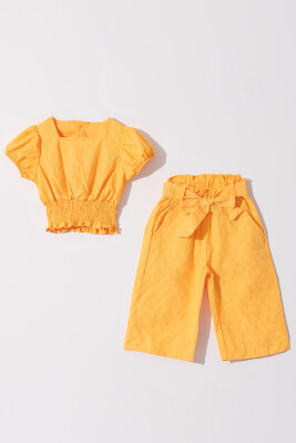 Toptan Kız Çocuk 2'li Bluz ve Pantolon Takımı 2-5Y Tuffy 1099-1290 - Tuffy