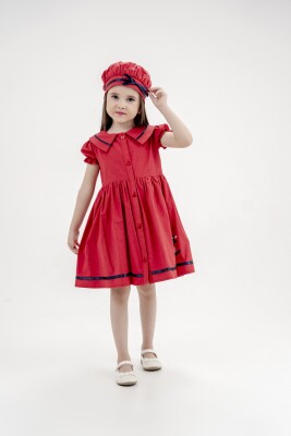 Toptan Kız Çocuk 2'li Elbise ve Şapka Takım 2-5Y Eray Kids 1044-13272 - 2