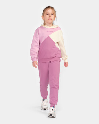 Toptan Kız Çocuk 2'li Eşofman ve Sweatshirt Takımı 7-10Y Miniloox 1054-24626 - 4