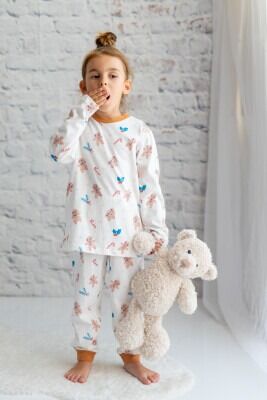 Toptan Kız Çocuk 2'li Kurabiye Desenli Pijama Takımı 3-14Y Zeyland 1070-242Z2PJM305 - 1